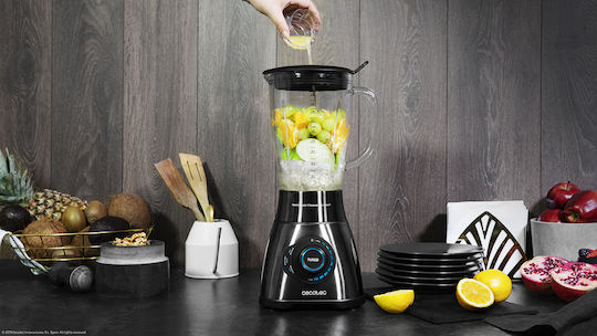 Cecotec Power Black Titanium 1800 Smart Μπλέντερ με Γυάλινη Κανάτα 1.8 lt 1800W Μαύρο