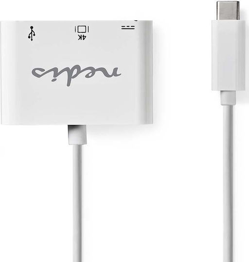 Nedis USB-C Докинг станция с HDMI 4K PD Бял (CCGP64765WT02)