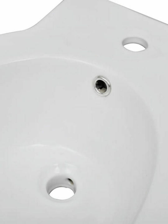 vidaXL Bidet Boden 40x58cm Weiß