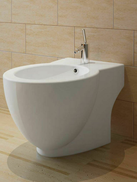 vidaXL Bidet Boden 40x58cm Weiß