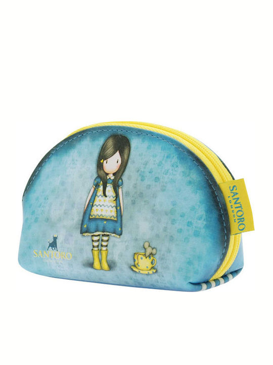 Santoro Gorjuss Oval Kids Wallet with Zipper Light Blue