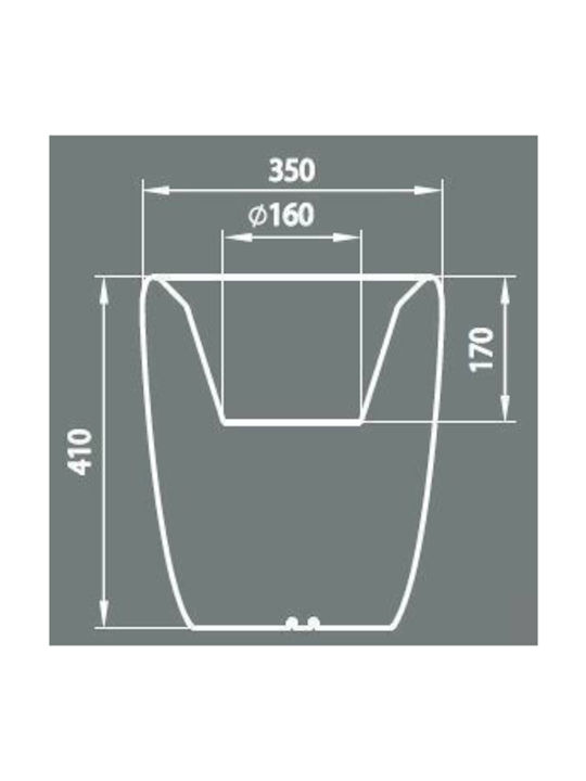 Nowodvorski Flowerpot S Topf Kunststoff 35x35x41cm.
