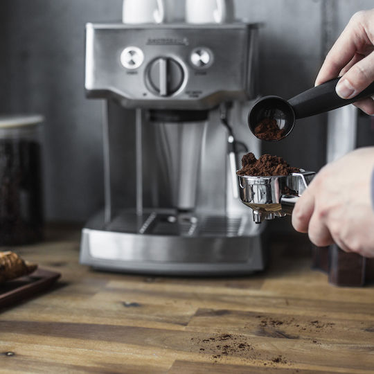 Design Espresso Pro 42709 Μηχανή Espresso 1000W Πίεσης 15bar Ασημί
