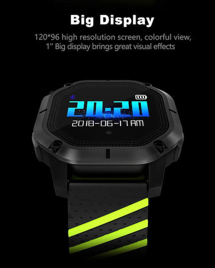 Colmi K5 Smartwatch με Παλμογράφο (Μαύρο)
