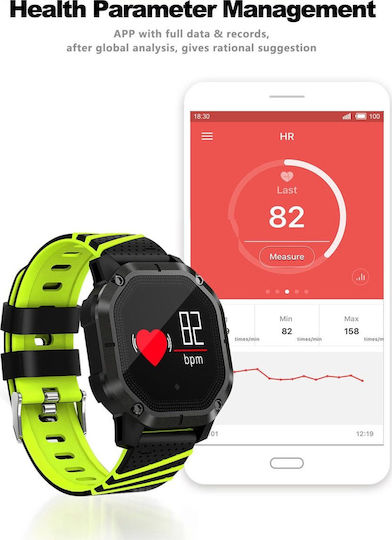 Colmi K5 Smartwatch με Παλμογράφο (Μαύρο)