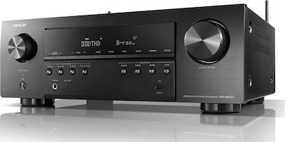 Denon AVR-S650H Home Cinema Radio Amplifier 4K with HDR 5.1 Channels 75W/8Ω 100W/6Ω Black