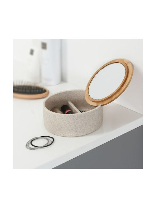 Sealskin Grace Tisch Wattebehälter Bamboo Sand
