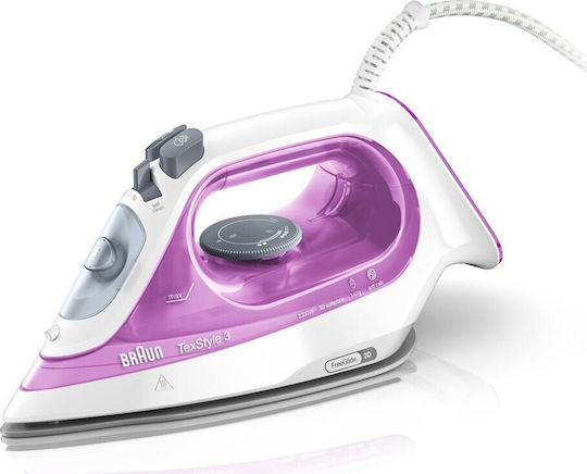 Braun TexStyle 3 SI 3031 PU Σίδερο Ατμού 2300W με Κεραμική Πλάκα και Συνεχόμενη Παροχή Ατμού 45gr/min