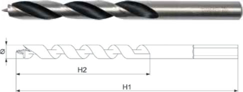 Yato Drill with Cylindrical Shank for Wood 10x120mm