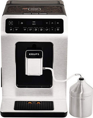 Krups Αυτόματη Μηχανή Espresso 1450W Πίεσης 15bar για Cappuccino με Μύλο Άλεσης Μαύρη EA891D