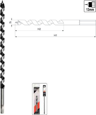 Yato Drill with Hexagonal Shank for Wood 10x121mm