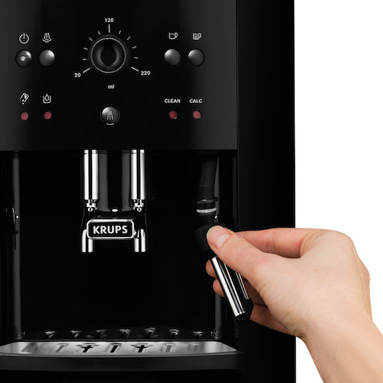 Krups Picto Arabica Automatic Espresso Coffee Machine 1450W Pressure 15bar with Grinding Burr Black EA8110