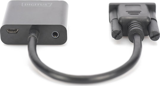 Digitus Μετατροπέας VGA male σε 3.5mm / HDMI female 1τμχ DA-70473