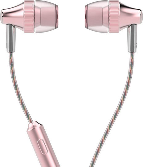 UiiSii HM6 In-ear Handsfree με Βύσμα 3.5mm Ροζ