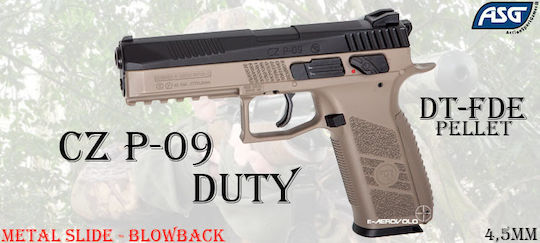 Asg Pistol cu Aer CO2 CZ P-09 Duty DT-FDE Recul 4.5mm