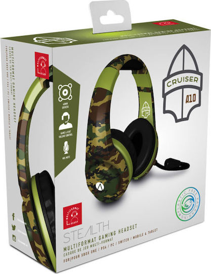 Stealth XP-Cruiser Over Ear Gaming Headset με σύνδεση 3.5mm Πράσινο