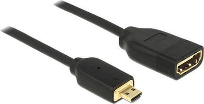 DeLock Konverter Mikro-HDMI männlich zu HDMI weiblich Schwarz (65687)