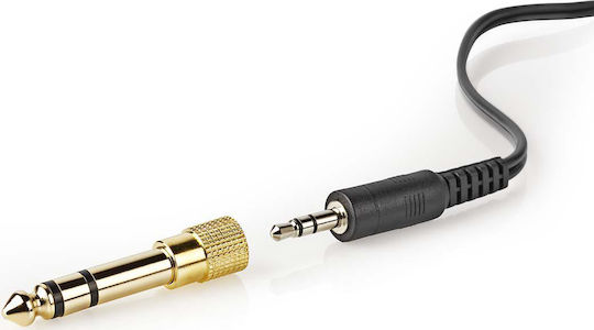 Nedis Wired Over Ear Headphones Black / Silver