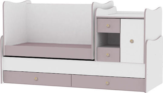 Lorelli Babybett Multifunktional Minimax White & Cappuccino für Matratze 60x120cm