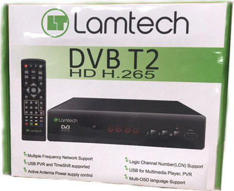 Lamtech LAM020915 LAM020915 Ψηφιακός Δέκτης Mpeg-4 Full HD (1080p) με Λειτουργία PVR (Εγγραφή σε USB) Σύνδεσεις SCART / HDMI / USB