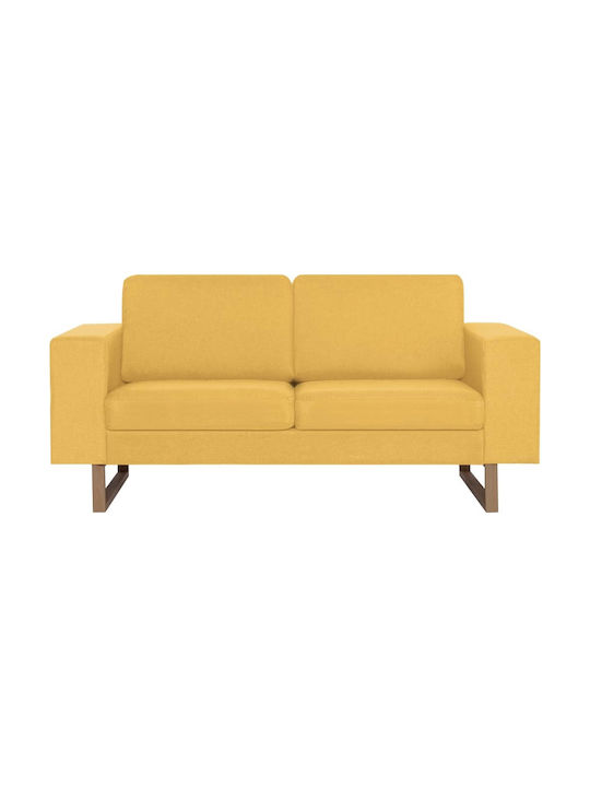 Canapea Cu Două Locuri Galbenă 156x82x75cm