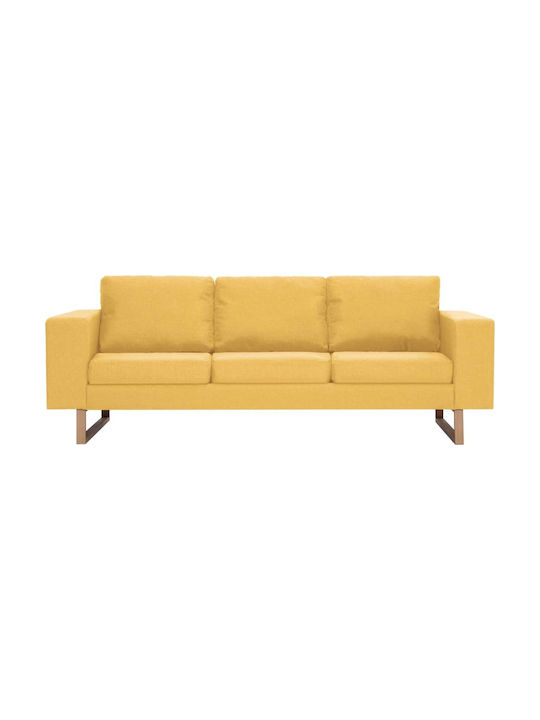Canapea Cu Trei Locuri Galbenă 200x82x75cm