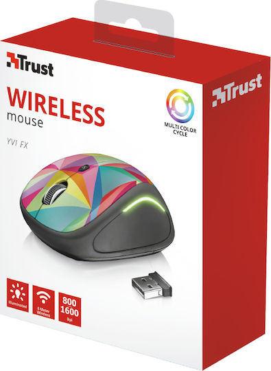Trust Yvi FX Ασύρματο Ποντίκι Πολύχρωμο