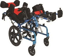 Mobiak Special Type 16" Wheelchair with Reclining Back 32cm Blue