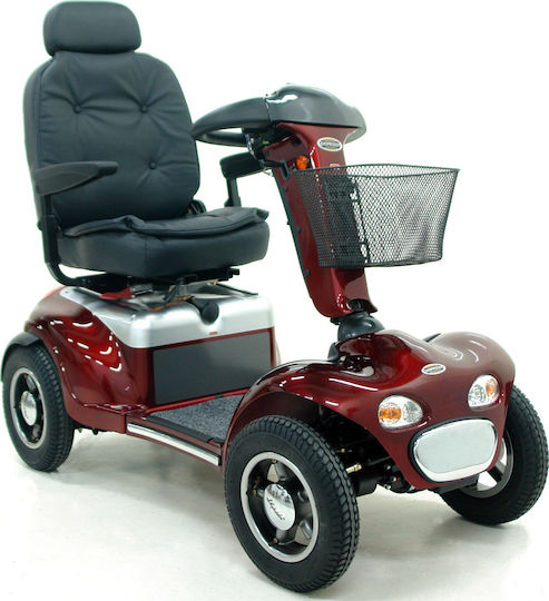 Shoprider DAKAR 889XLSBF 4WD TÜV Ready Folding Wheelchair Scooter with Simple Back Red