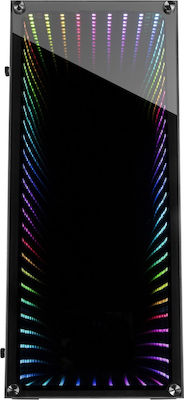 Inter-Tech X-908 Infini2 Jocuri Middle Tower Cutie de calculator cu iluminare RGB Negru