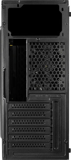 Aerocool Streak Gaming Midi Tower Κουτί Υπολογιστή με Πλαϊνό Παράθυρο και RGB Φωτισμό Μαύρο