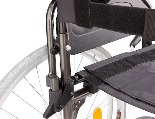 Bischoff & Bischoff Pyro Start Plus Wheelchair 24 Folding Light Type with Simple Back 46cm Silver