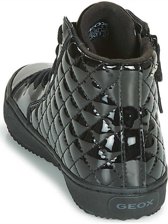 Kalispera Anatomic Kids Ankle Boots in Patent Leather with Zipper Black