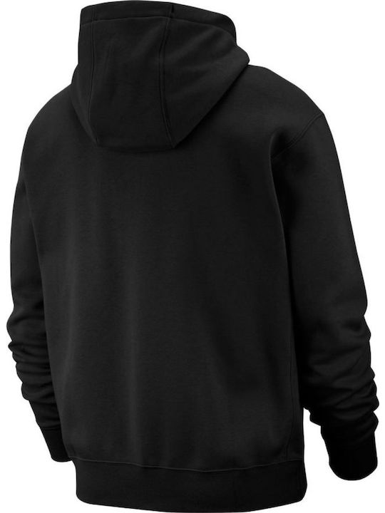 Club Cardigan with Hood Black