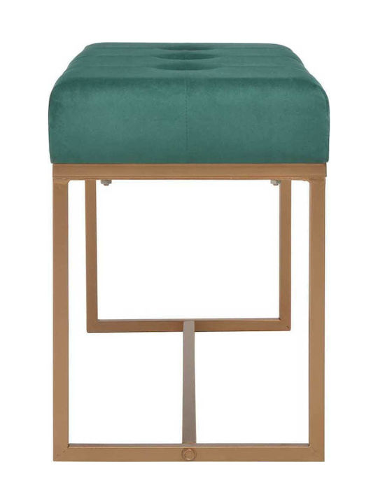 Stool Bench Stool Upholstered with Fabric Green 80x36x51cm