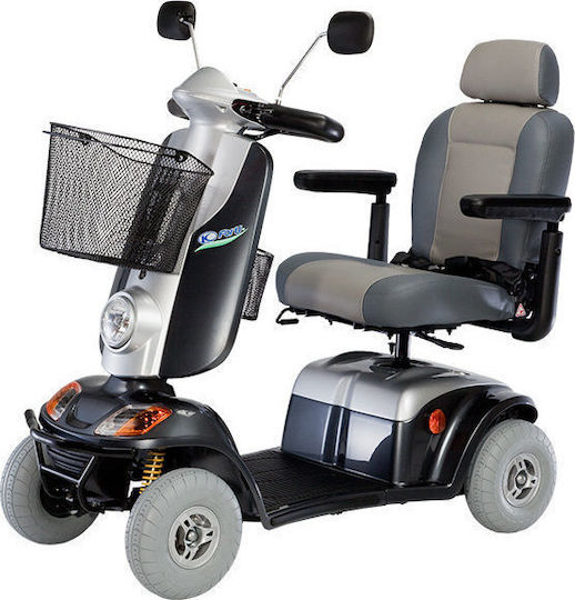 Kymco Healthcare Midi XL Scaun Cu Rotile Scooter Cu Spate Simplu 46cm Negru
