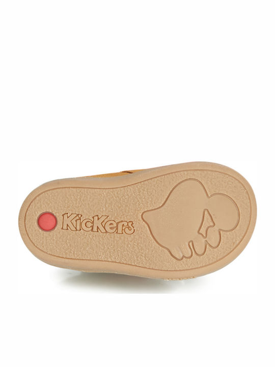 Tackeasy Anatomisch Lederne Kinderstiefeletten mit Klettverschluss Gelb