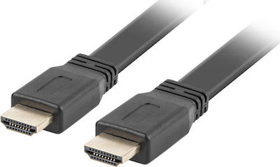 Lanberg HDMI 2.0 Wohnung Kabel HDMI-Stecker - HDMI-Stecker 0.5m Schwarz