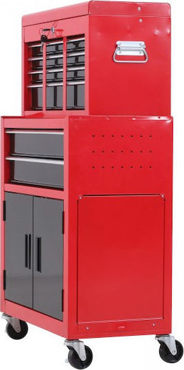 HomCom Cu roți Metal Căruță L61.6xA33xÎ108cm