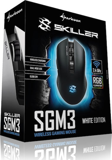 Sharkoon Skiller SGM3 Wireless RGB Gaming Mouse 6000 DPI Black