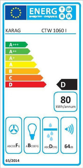 Karag Απορροφητήρας Καμινάδα 90cm Inox