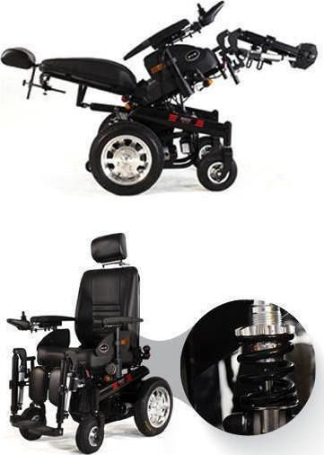 Vita Orthopaedics VT61031 Ηλεκτροκίνητο Αναπηρικό Αμαξίδιο 16" Σύνθετου Τύπου με Ανακλινόμενη Πλάτη 45cm 09-2-150 Μαύρο