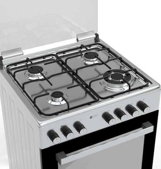 Thermogatz TGS 6020 IX Κουζίνα Υγραερίου 53lt με Εστίες Υγραερίου Π60εκ. Inox
