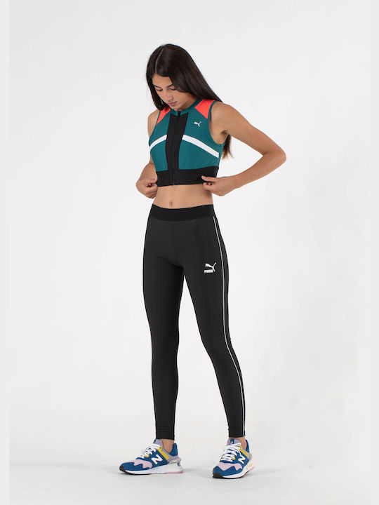 Puma Chase Αμάνικο Crop Top Πράσινο