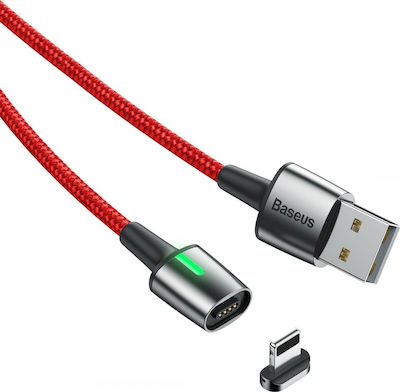 Baseus Zinc Braided / Magnetic USB to Lightning Cable Κόκκινο 1m (CALXC-A09)