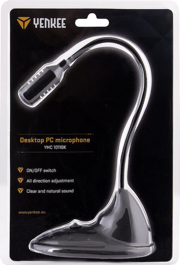 Yenkee YMC 1011BK Μικρόφωνο 3.5mm Επιτραπέζιο, Gooseneck