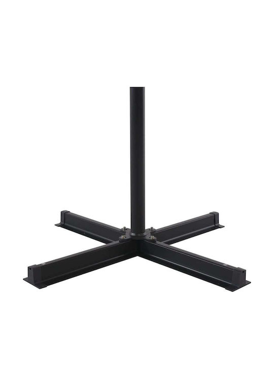 Umbrelă Rotundă Din aluminiu Red cu Bază de Susținere Φ5m