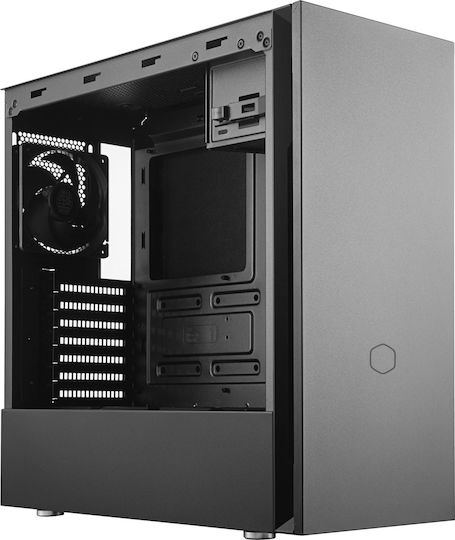 CoolerMaster Silencio S600 TG Геймърско бюро Midi Tower Компютърна кутия със страничен прозорец Черен