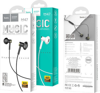 Hoco M47 Canorous Earbuds Handsfree with 3.5mm Connector Black