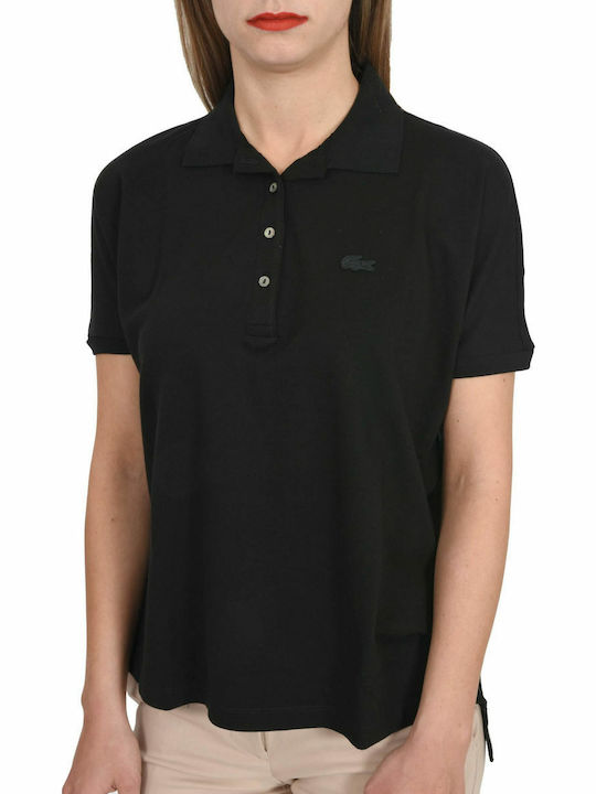 Lacoste Women's Polo Blouse Short Sleeve Black